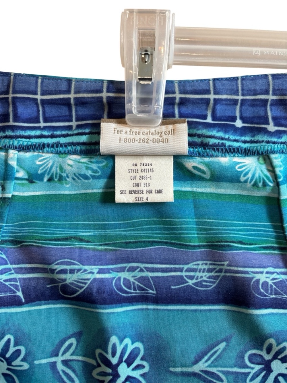 Coldwater Creek Ocean Dreams True Wrap Skirt | Aqua & Turquoise | Vintage | 4 - Picture 4 of 4
